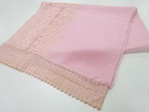 リサイクル　ビロードレース草花模様ショール